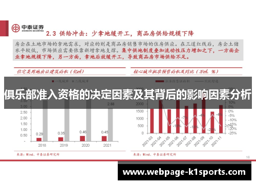 俱乐部准入资格的决定因素及其背后的影响因素分析